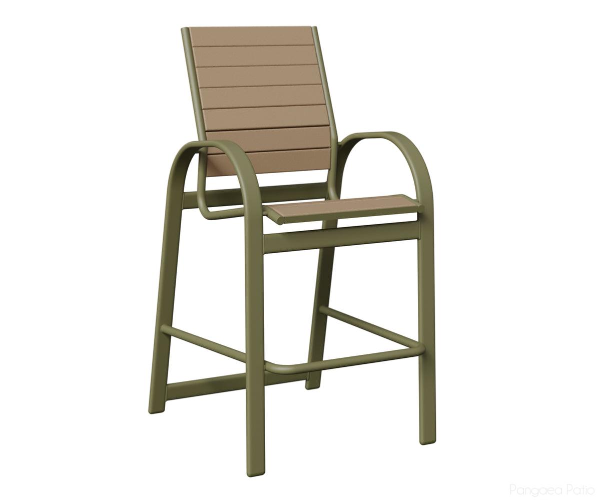 BGMBPGS-Berlin Gardens-Murphy Poly Bar Chair-Green Sage Aluminum BG-Pangaea Patio