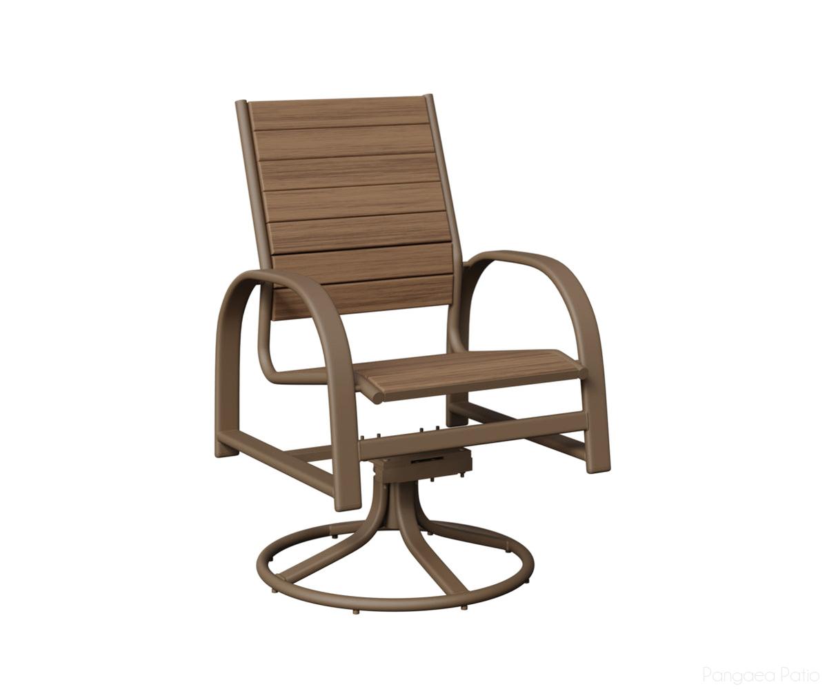 BGMSRDPCL-Berlin Gardens-Murphy Poly Swivel Rocker Dining Chair-Clay Aluminum BG-Pangaea Patio