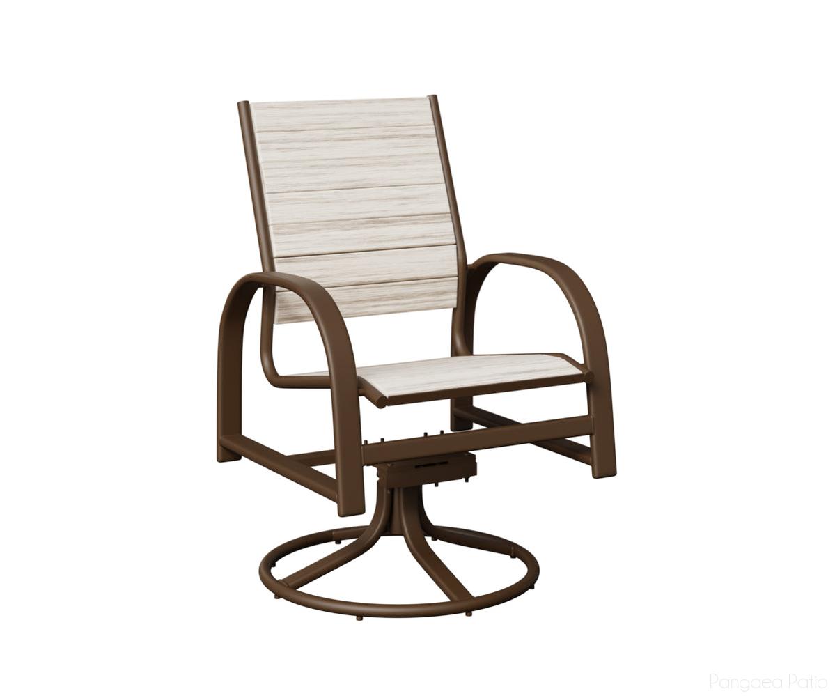 BGMSRDPMV-Berlin Gardens-Murphy Poly Swivel Rocker Dining Chair-Mesquite Wood Vein Aluminum BG-Pangaea Patio