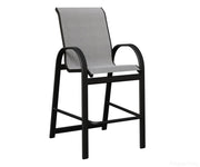 BGMBSMB-Berlin Gardens-Murphy Sling Bar Chair-Black Aluminum BG-Pangaea Patio