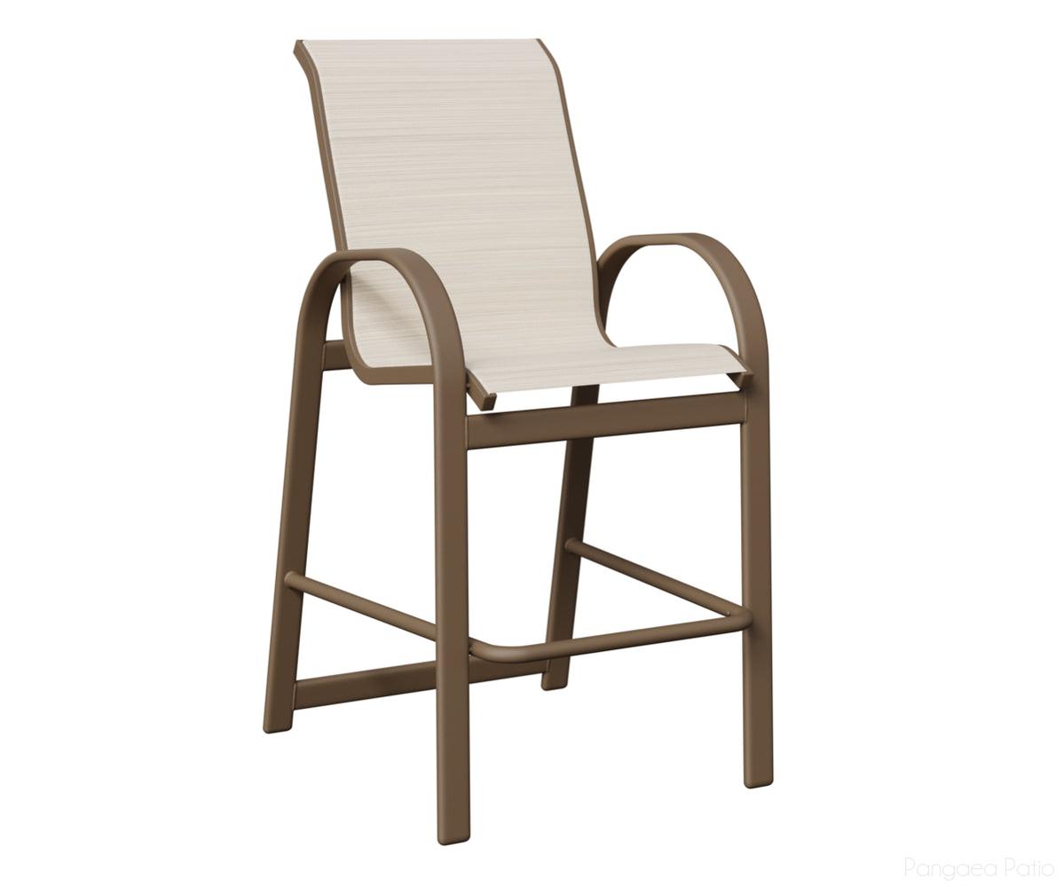 BGMBSCL-Berlin Gardens-Murphy Sling Bar Chair-Clay Aluminum BG-Pangaea Patio