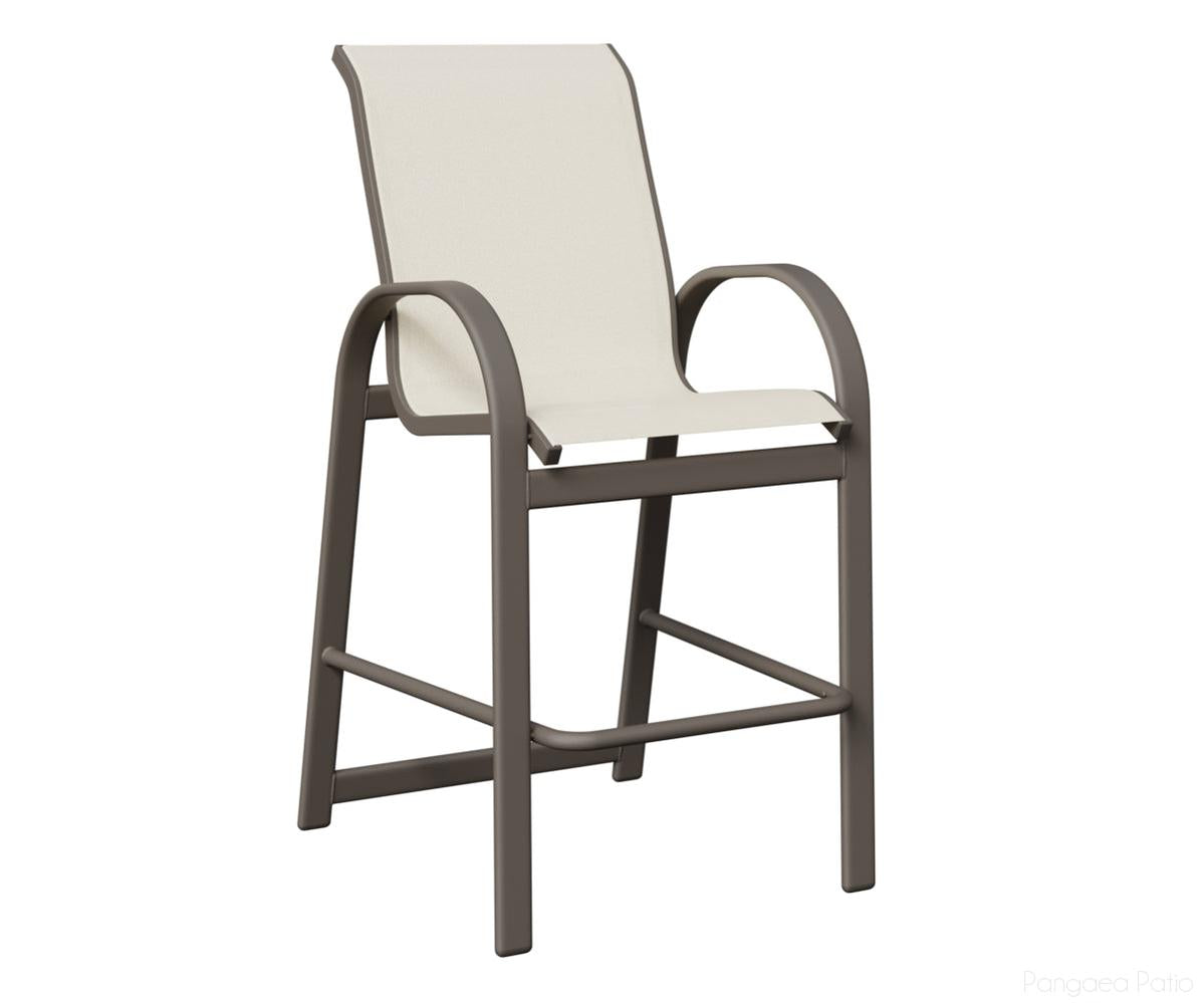 BGMBSGR-Berlin Gardens-Murphy Sling Bar Chair-Graphite Aluminum BG-Pangaea Patio