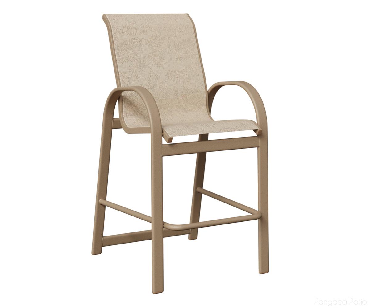 BGMBSOV-Berlin Gardens-Murphy Sling Bar Chair-Oak Wood Vein Aluminum BG-Pangaea Patio