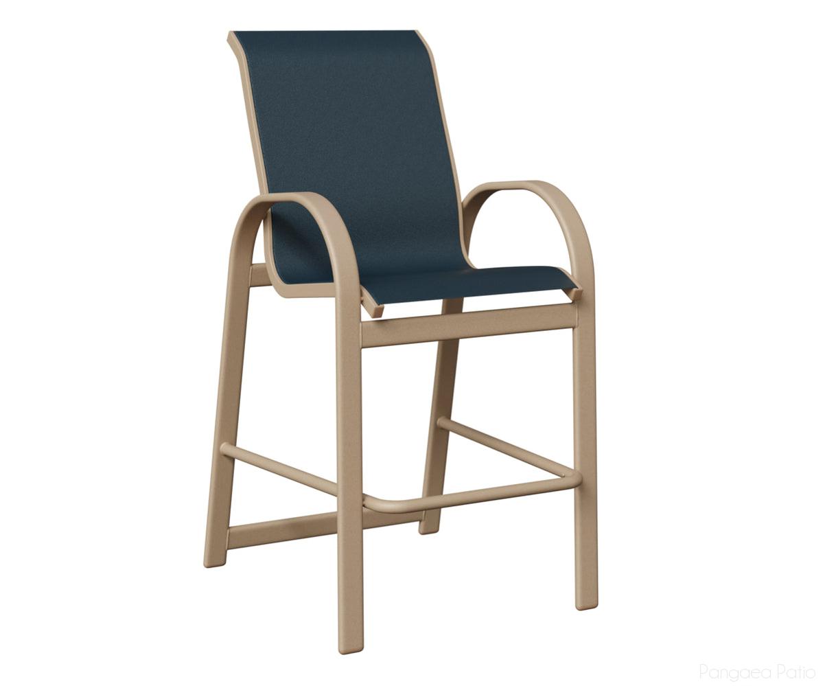 BGMBSSA-Berlin Gardens-Murphy Sling Bar Chair-Sahara Speckle Aluminum BG-Pangaea Patio