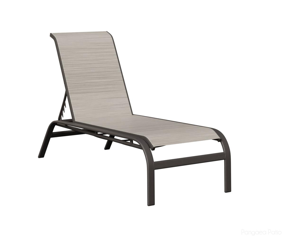 BGMCSGT-Berlin Gardens-Murphy Sling Chaise Lounge Without Arms-Granite Speckle Aluminum BG-Pangaea Patio