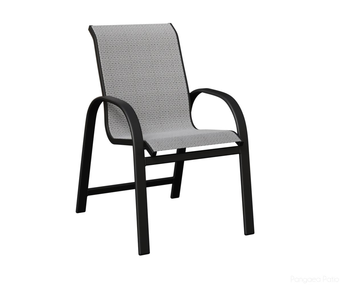 BGMDSMB-Berlin Gardens-Murphy Sling Dining Chair-Black Aluminum BG-Pangaea Patio