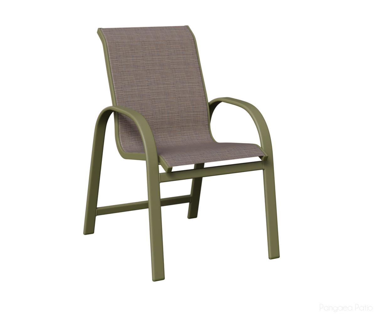 BGMDSGS-Berlin Gardens-Murphy Sling Dining Chair-Green Sage Aluminum BG-Pangaea Patio