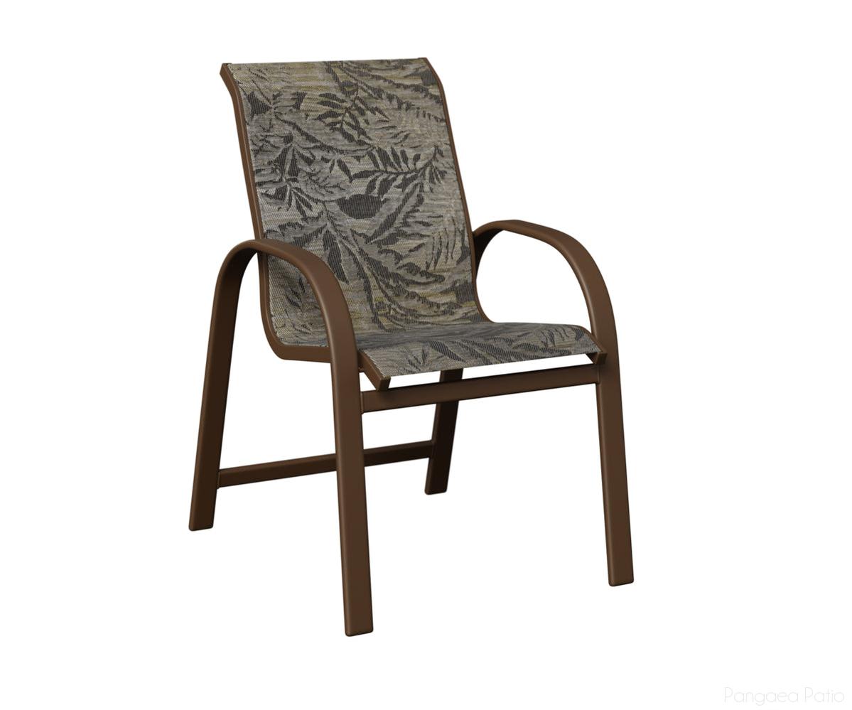 BGMDSMV-Berlin Gardens-Murphy Sling Dining Chair-Mesquite Wood Vein Aluminum BG-Pangaea Patio