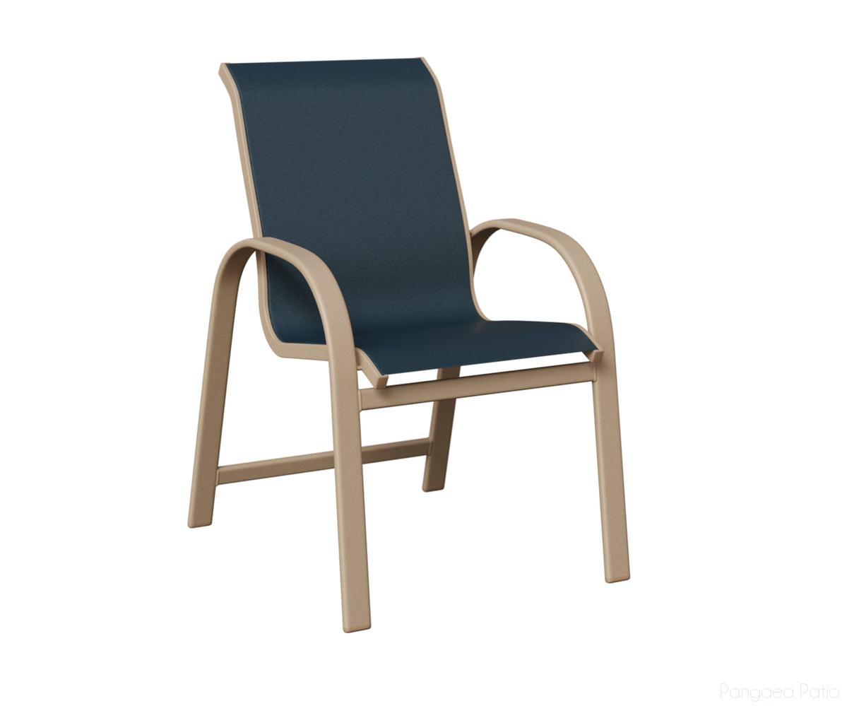BGMDSSA-Berlin Gardens-Murphy Sling Dining Chair-Sahara Speckle Aluminum BG-Pangaea Patio
