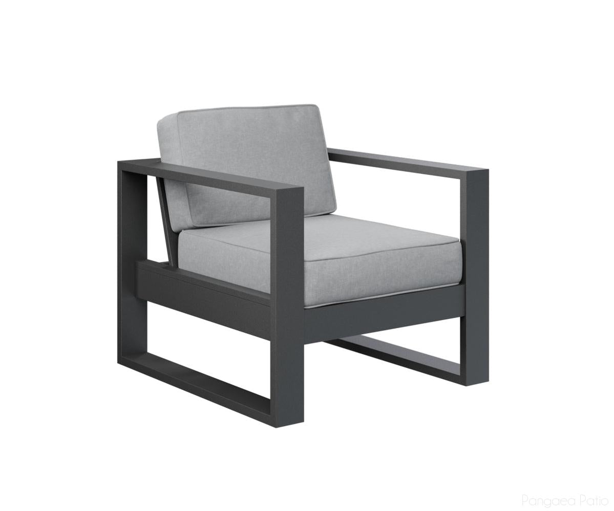 BGNCC2924MGB-Berlin Gardens-Nordic Club Chair-MGP Matte Black-Pangaea Patio