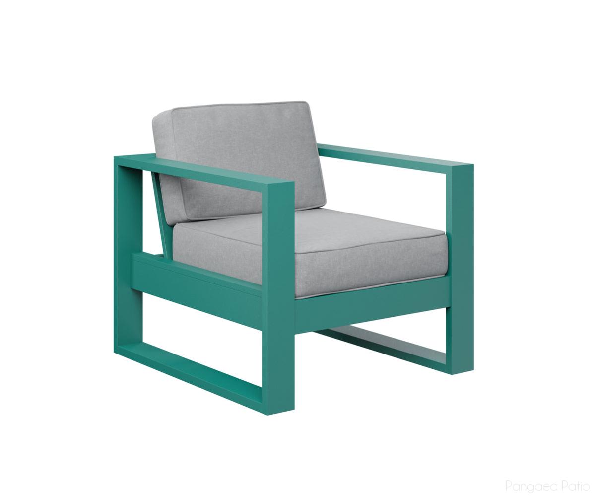 BGNCC2924MGT-Berlin Gardens-Nordic Club Chair-MGP Teal-Pangaea Patio