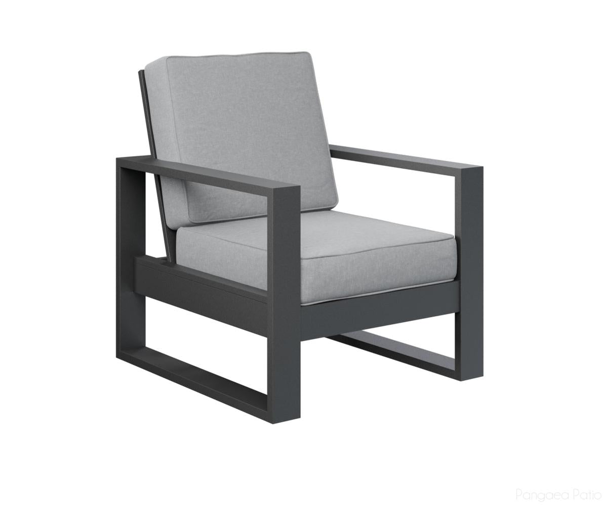 BGNHCC2934MGB-Berlin Gardens-Nordic High Back Club Chair-MGP Matte Black-Pangaea Patio