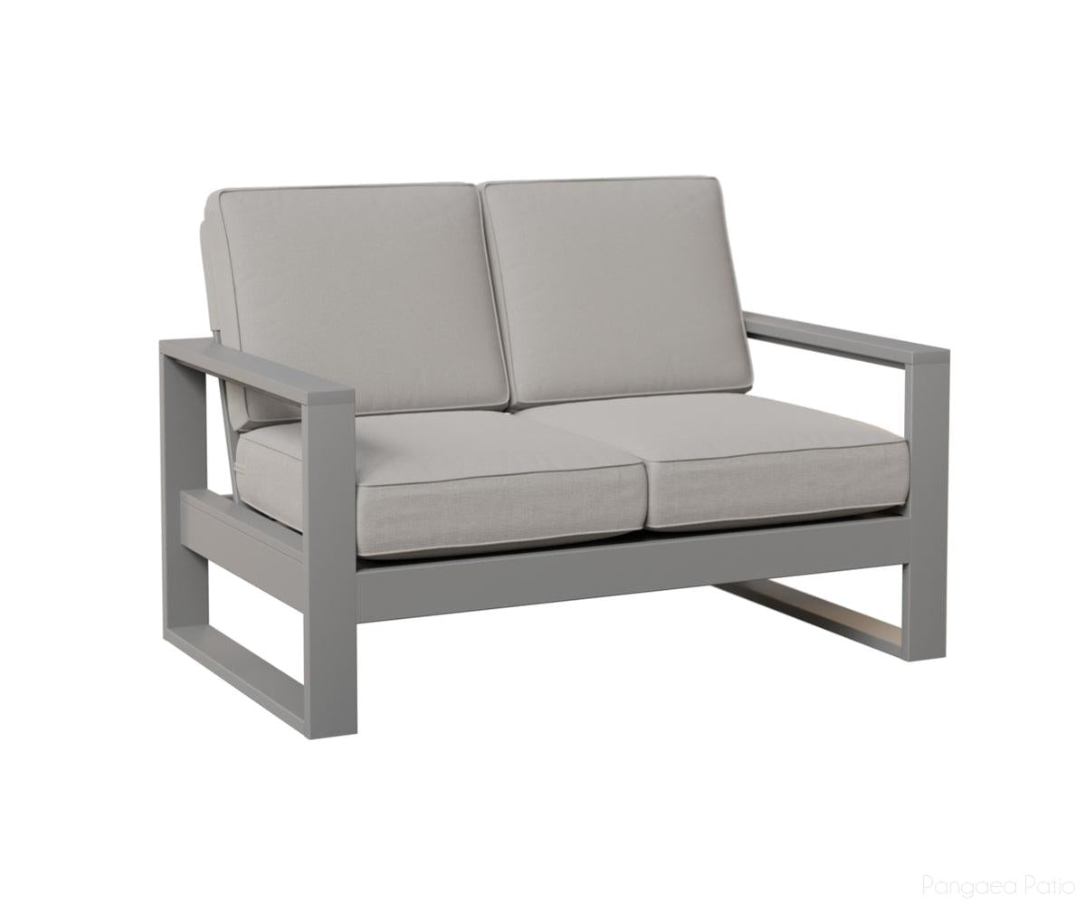 BGNHL5233MGF-Berlin Gardens-Nordic High Back Loveseat-MGP Fog-Pangaea Patio