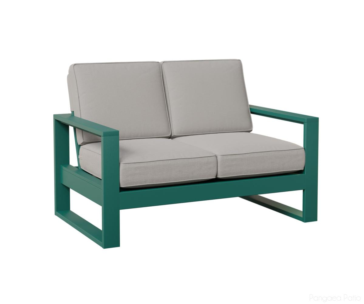 BGNHL5233MGT-Berlin Gardens-Nordic High Back Loveseat-MGP Teal-Pangaea Patio
