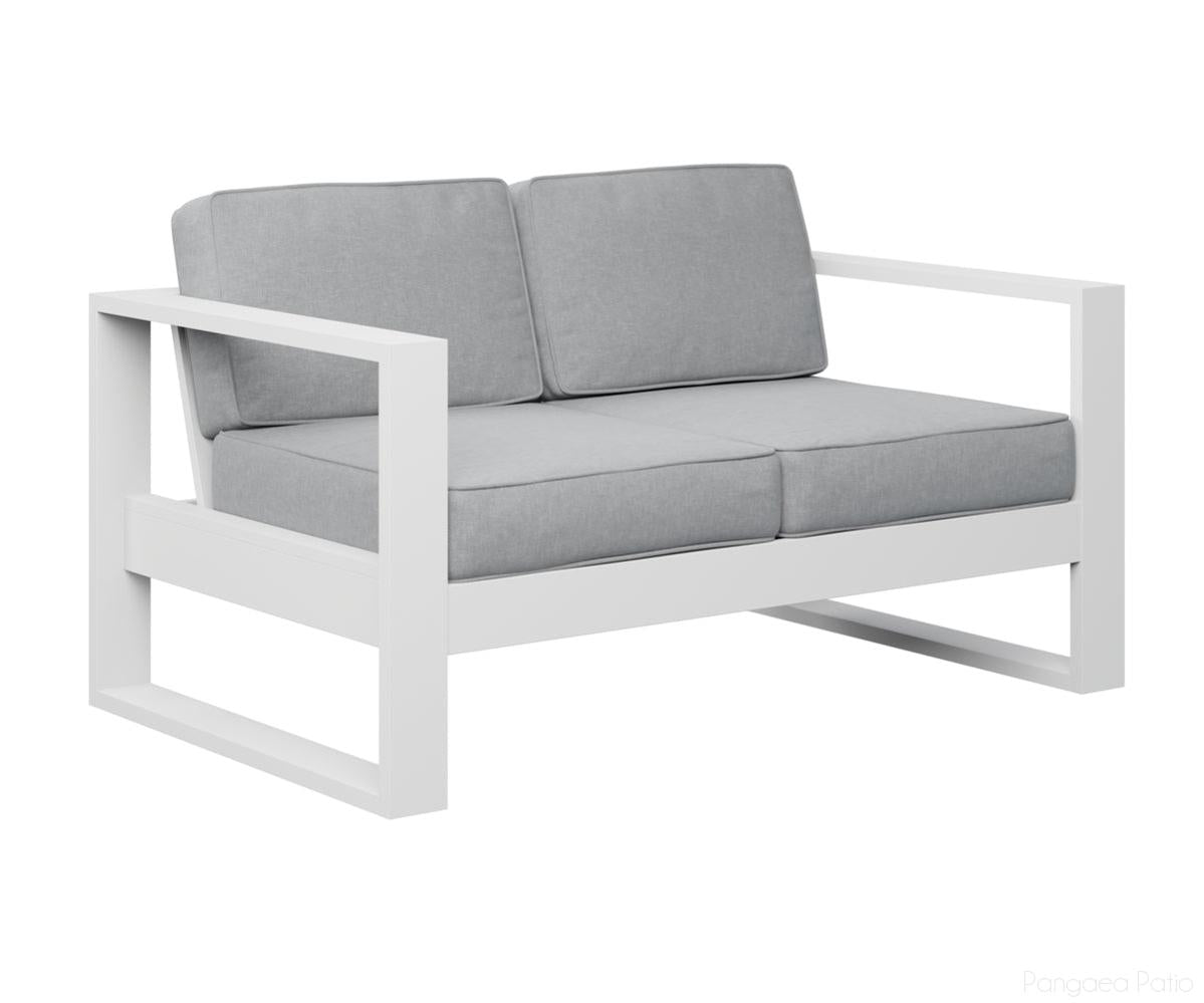BGNL5224MGW-Berlin Gardens-Nordic Loveseat-MGP Matte White-Pangaea Patio