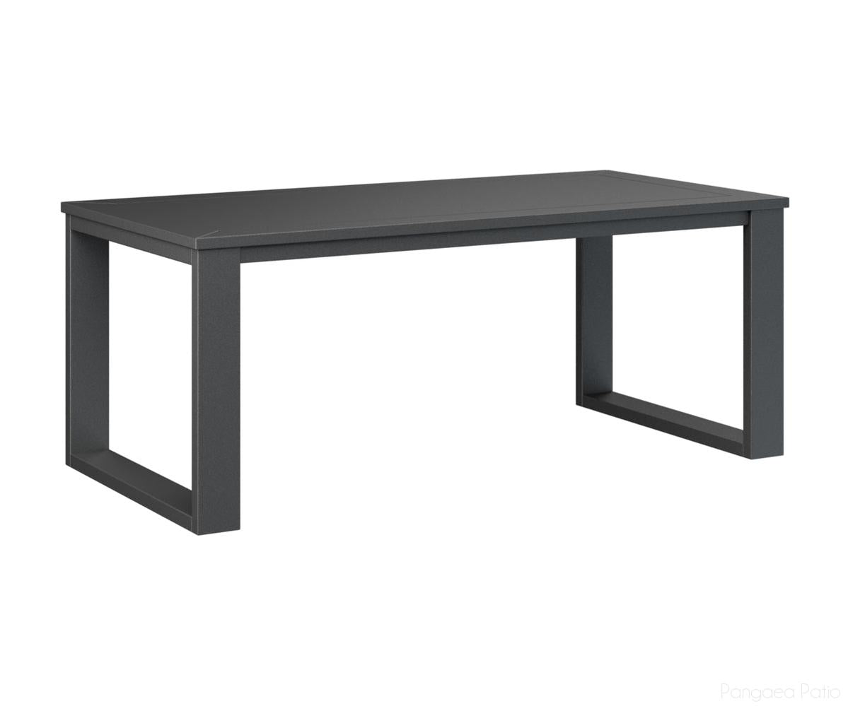 BGNRCT4719MGB-Berlin Gardens-Nordic Rectangular Coffee Table-MGP Matte Black-Pangaea Patio