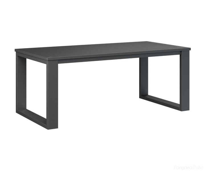 BGNRCT4719MGB-Berlin Gardens-Nordic Rectangular Coffee Table-MGP Matte Black-Pangaea Patio