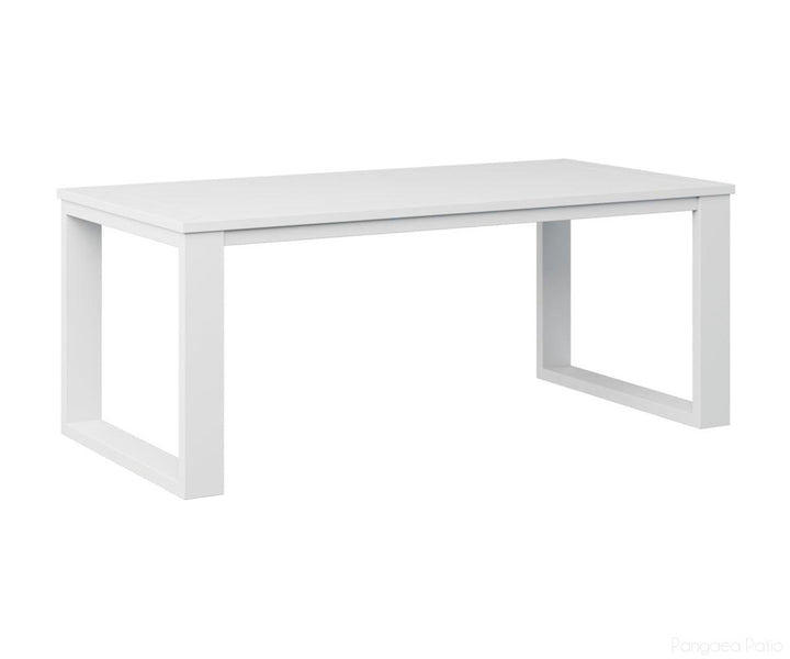 BGNRCT4719MGW-Berlin Gardens-Nordic Rectangular Coffee Table-MGP Matte White-Pangaea Patio