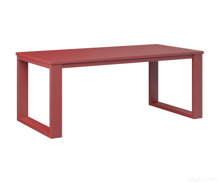 BGNRCT4719MGR-Berlin Gardens-Nordic Rectangular Coffee Table-MGP Red-Pangaea Patio