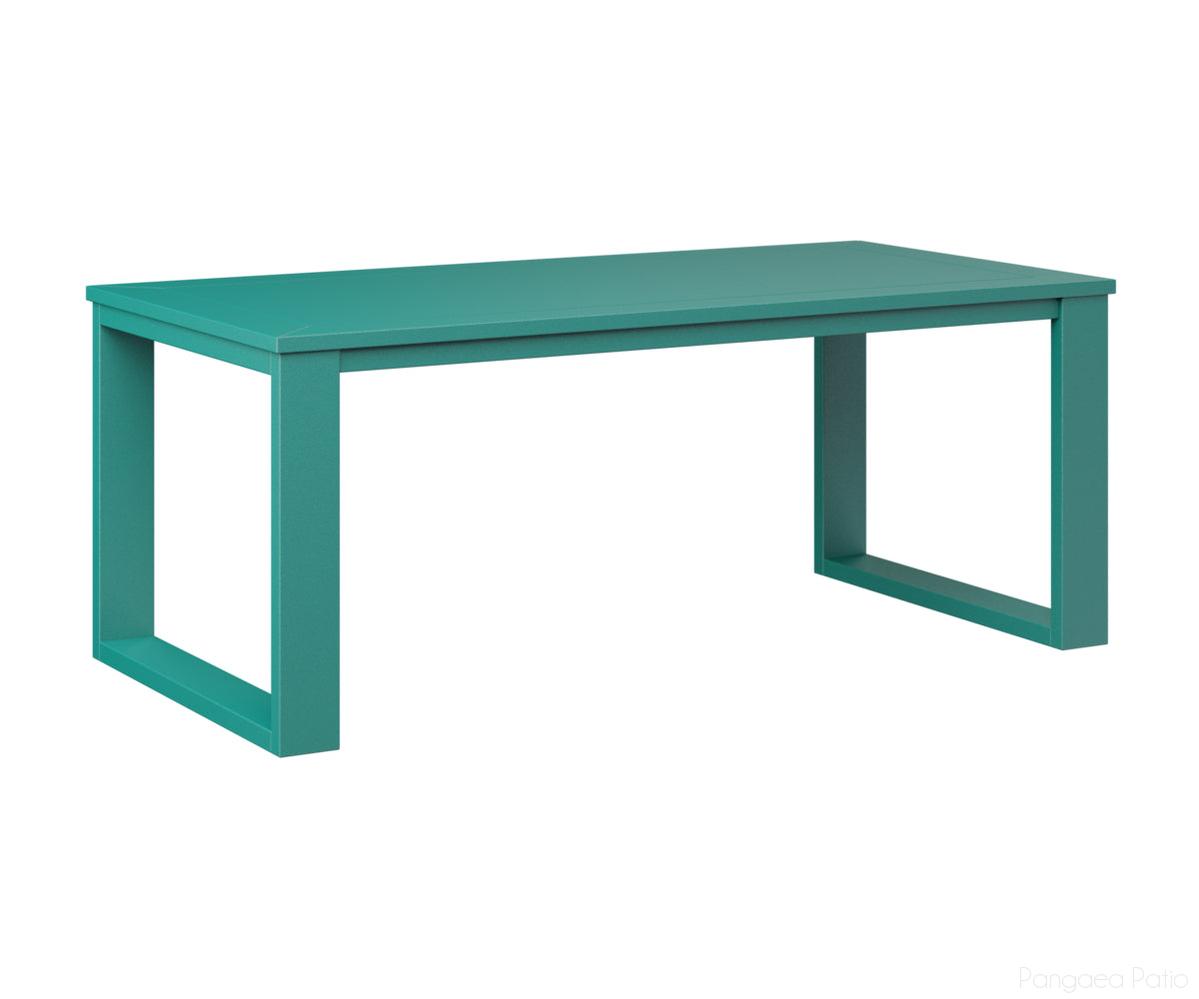 BGNRCT4719MGT-Berlin Gardens-Nordic Rectangular Coffee Table-MGP Teal-Pangaea Patio