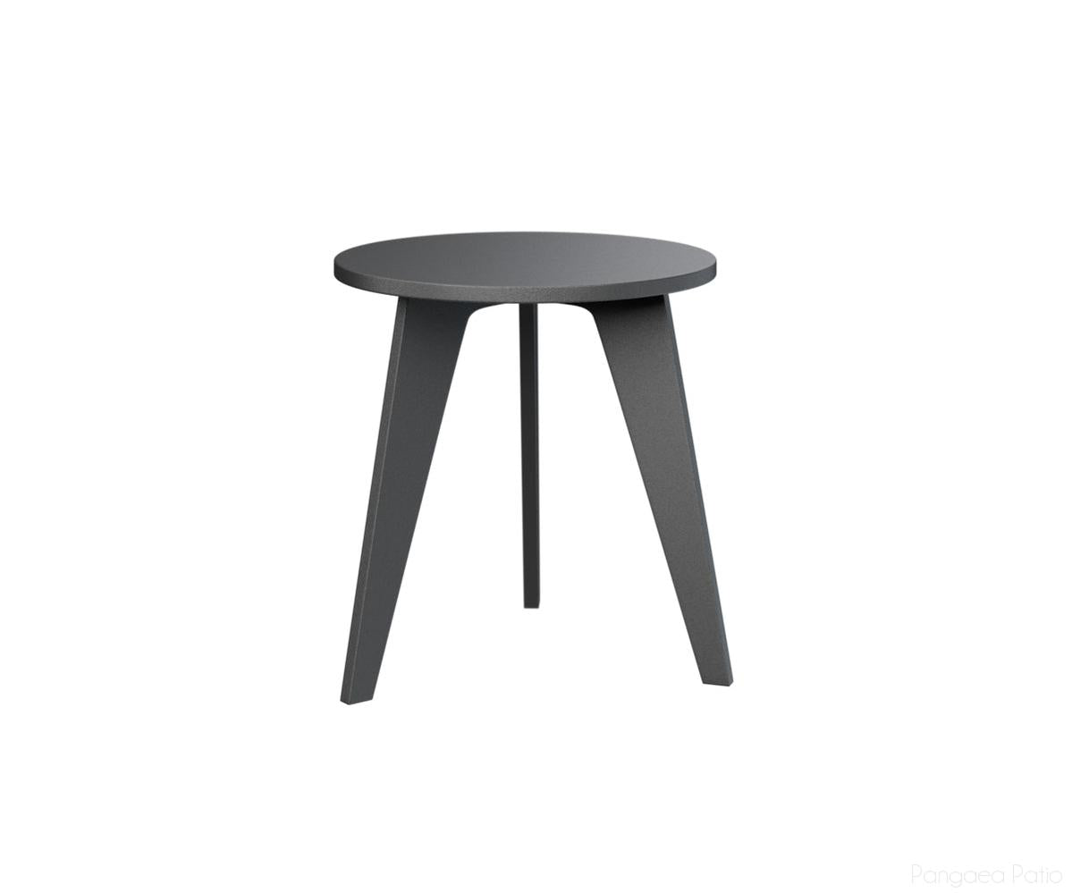 BGNRET1819MGB-Berlin Gardens-Nordic Round End Table-MGP Matte Black-Pangaea Patio