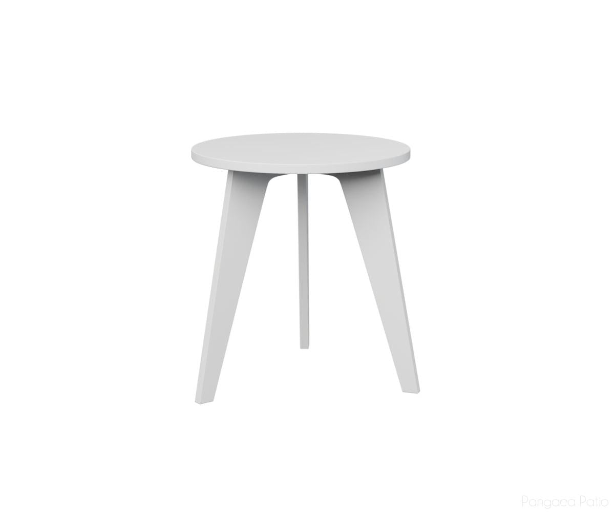 BGNRET1819MGW-Berlin Gardens-Nordic Round End Table-MGP Matte White-Pangaea Patio