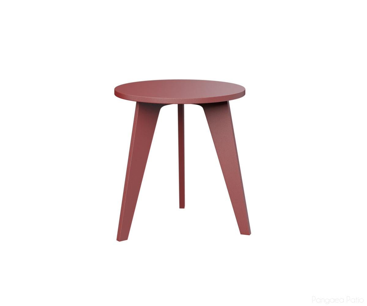 BGNRET1819MGR-Berlin Gardens-Nordic Round End Table-MGP Red-Pangaea Patio