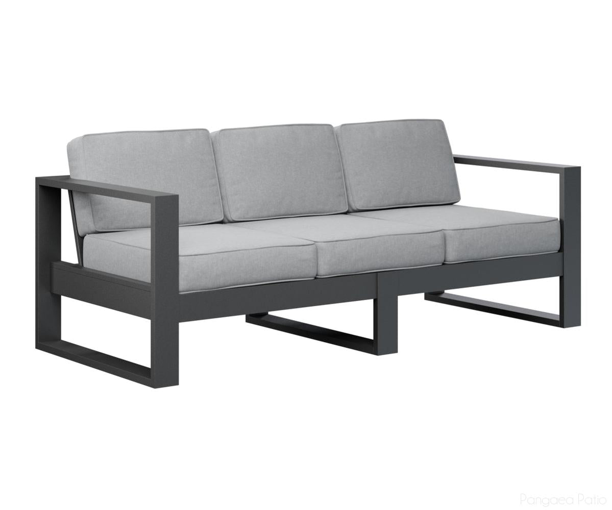 BGNS7424MGB-Berlin Gardens-Nordic Sofa-MGP Matte Black-Pangaea Patio