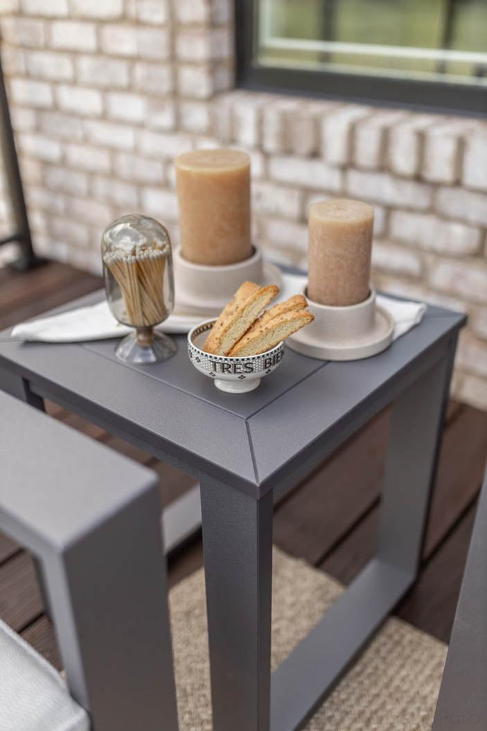 '-Berlin Gardens-Nordic Square End Table-Pangaea Patio-Lifestyle Image