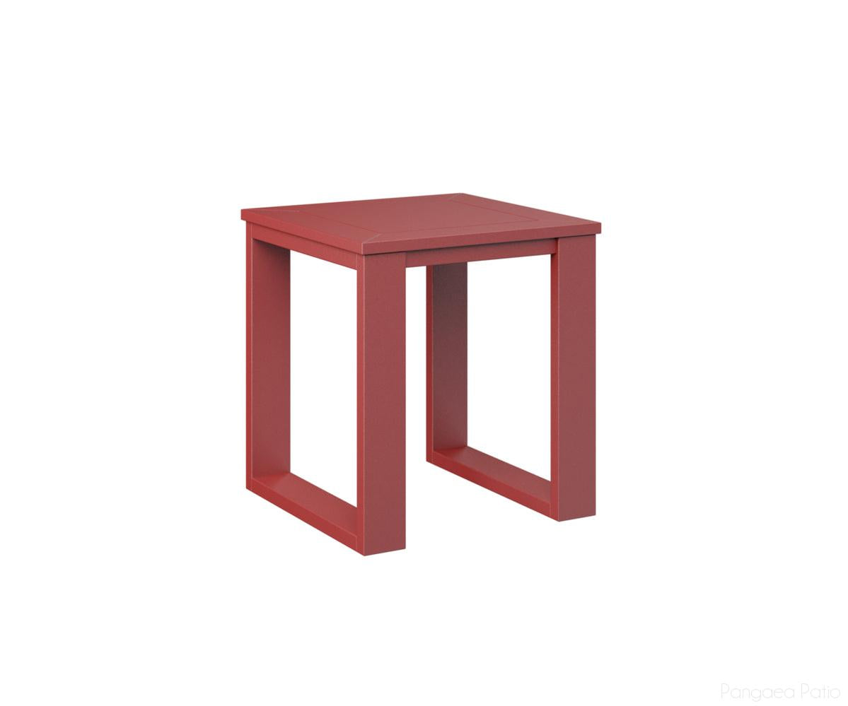 BGNSET1819MGR-Berlin Gardens-Nordic Square End Table-MGP Red-Pangaea Patio