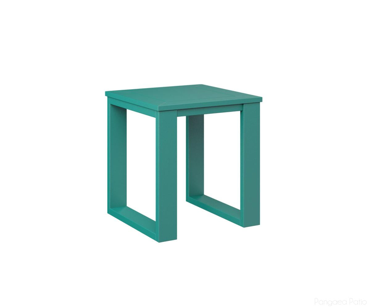 BGNSET1819MGT-Berlin Gardens-Nordic Square End Table-MGP Teal-Pangaea Patio