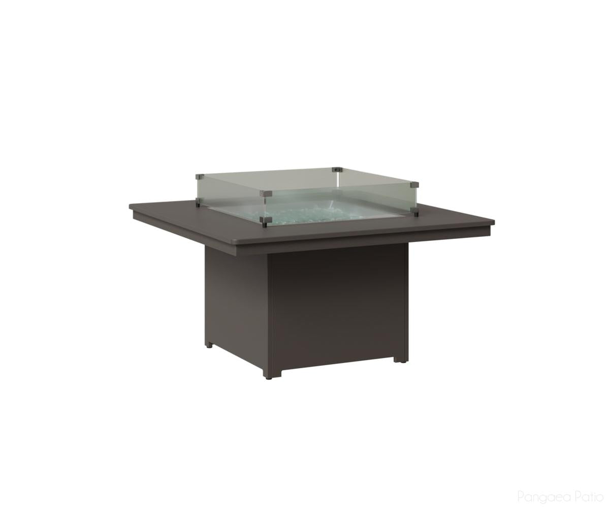 BGNSFP2547MGG-Berlin Gardens-Numa Square Fire Pit (Chat Height)-MGP Graphite-Pangaea Patio