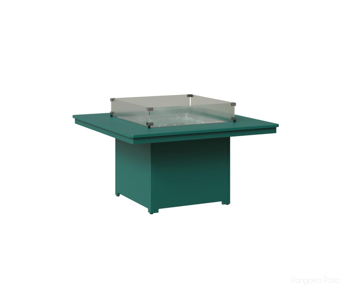 BGNSFP2547MGT-Berlin Gardens-Numa Square Fire Pit (Chat Height)-MGP Teal-Pangaea Patio