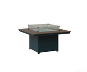 BGNHFP2547BZBE-Berlin Gardens-Numa Square Fire Pit - Hammered Top-Bronze BG-MGP Berry-Pangaea Patio
