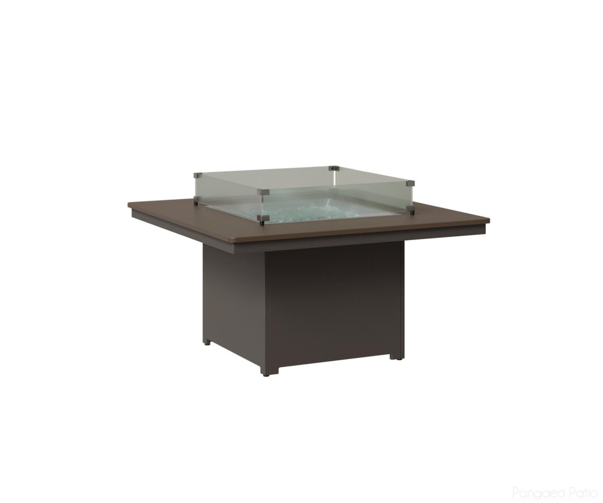 BGNHFP2547BZGR-Berlin Gardens-Numa Square Fire Pit - Hammered Top-Bronze BG-MGP Graphite-Pangaea Patio