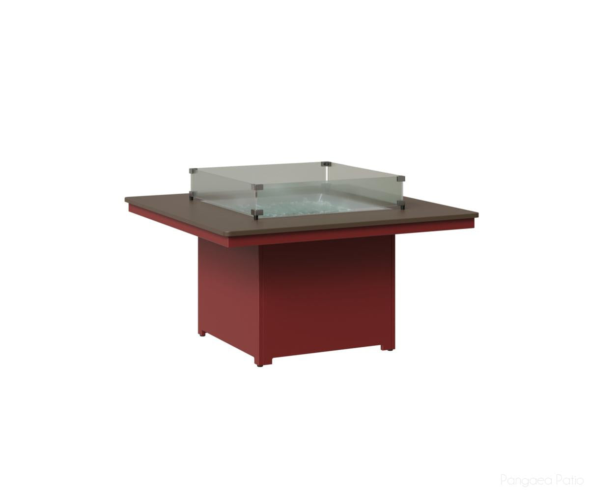 BGNHFP2547BZRE-Berlin Gardens-Numa Square Fire Pit - Hammered Top-Bronze BG-MGP Red-Pangaea Patio