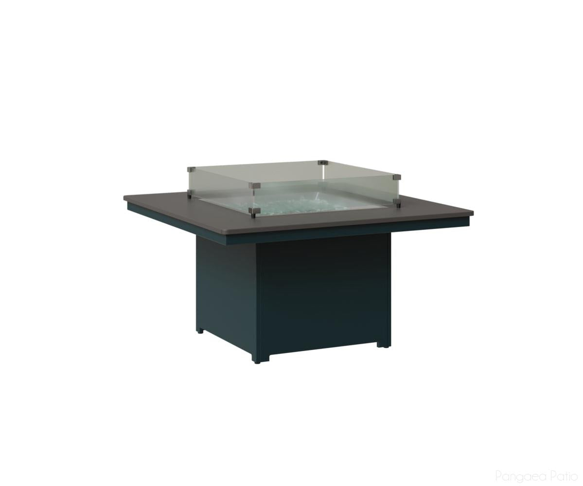 BGNHFP2547STBE-Berlin Gardens-Numa Square Fire Pit - Hammered Top-Stainless BG-MGP Berry-Pangaea Patio