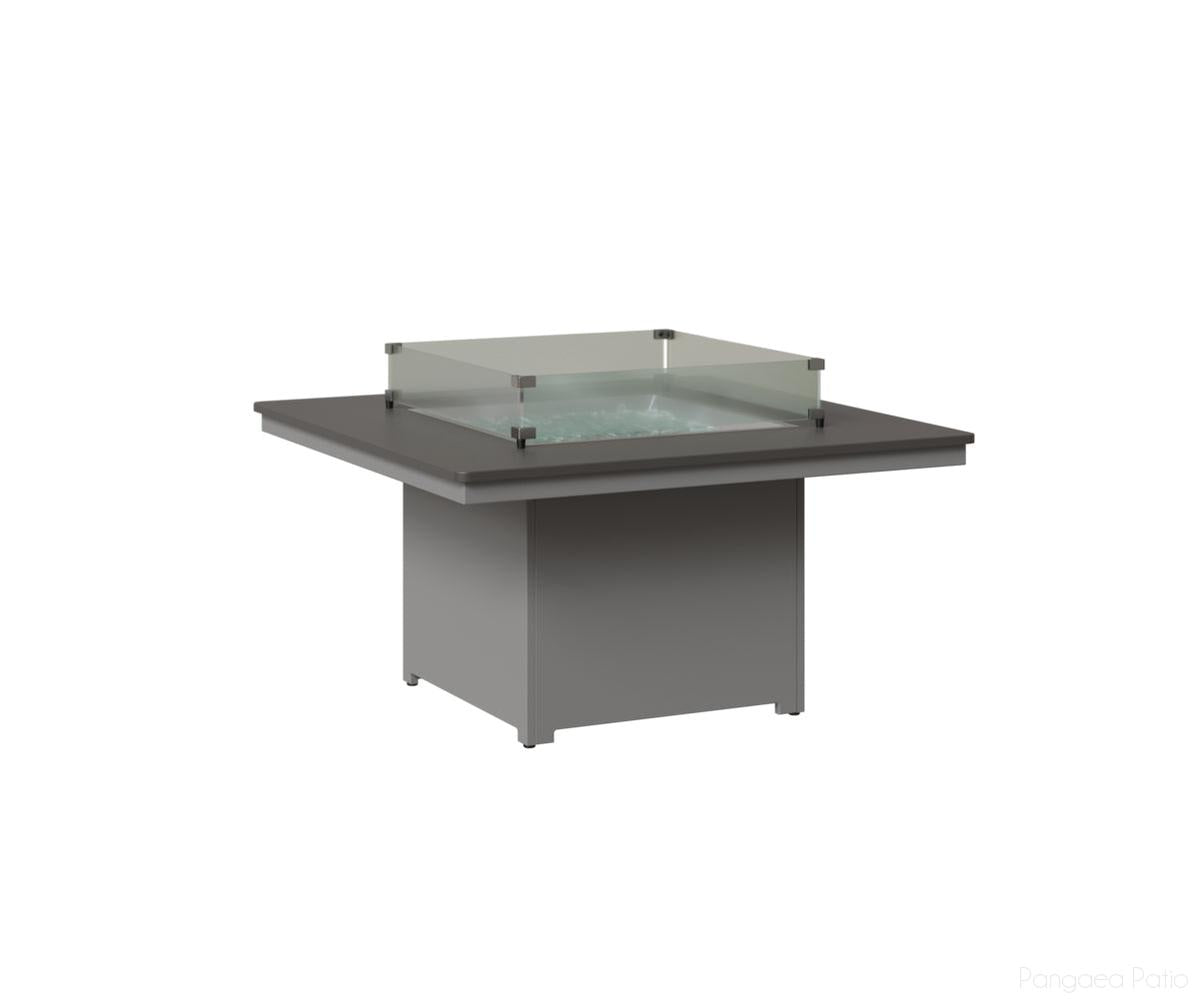 BGNHFP2547STFO-Berlin Gardens-Numa Square Fire Pit - Hammered Top-Stainless BG-MGP Fog-Pangaea Patio