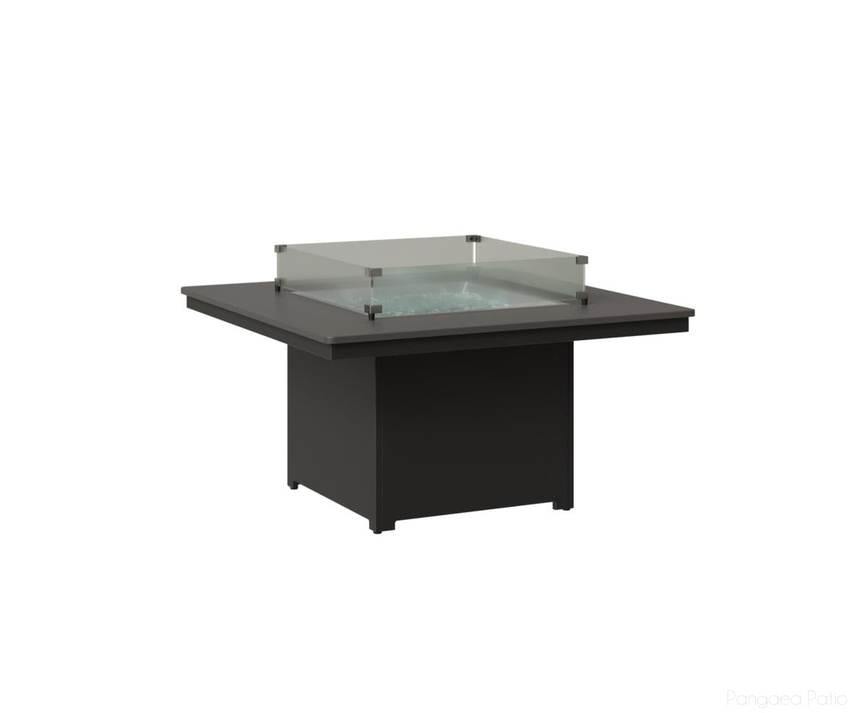 BGNHFP2547STMB-Berlin Gardens-Numa Square Fire Pit - Hammered Top-Stainless BG-MGP Matte Black-Pangaea Patio