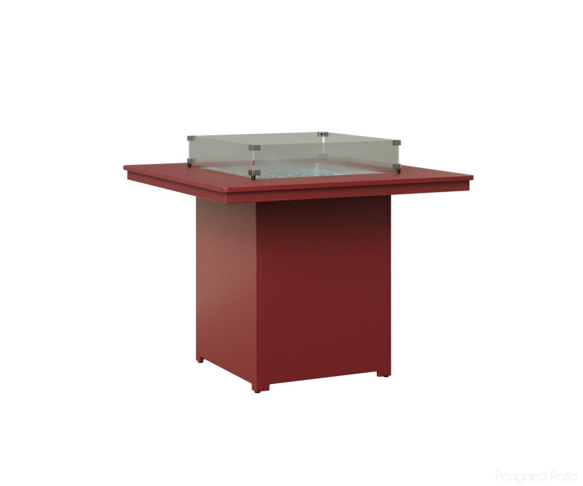 BGNSFT3647CMGR-Berlin Gardens-Numa Square Fire Table - Counter Height-MGP Red-Pangaea Patio