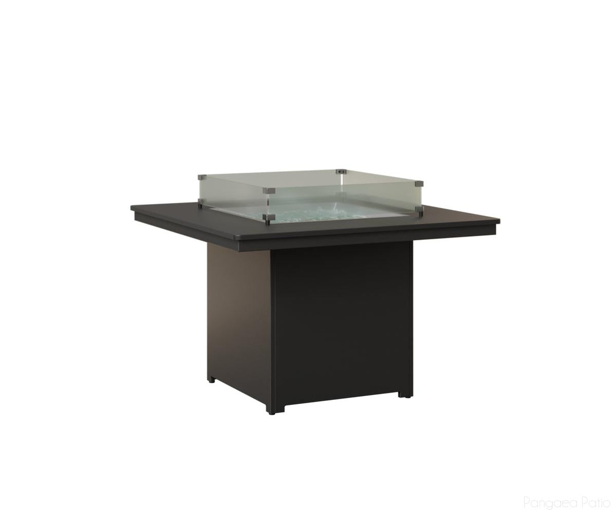 BGNSFT3147DMGB-Berlin Gardens-Numa Square Fire Table - Dining Height-MGP Matte Black-Pangaea Patio