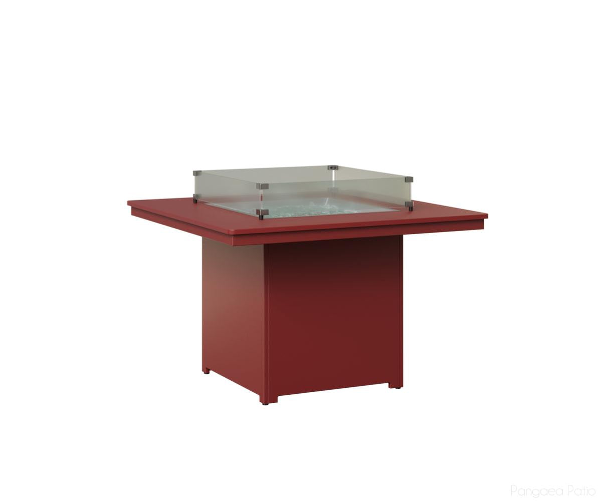 BGNSFT3147DMGR-Berlin Gardens-Numa Square Fire Table - Dining Height-MGP Red-Pangaea Patio
