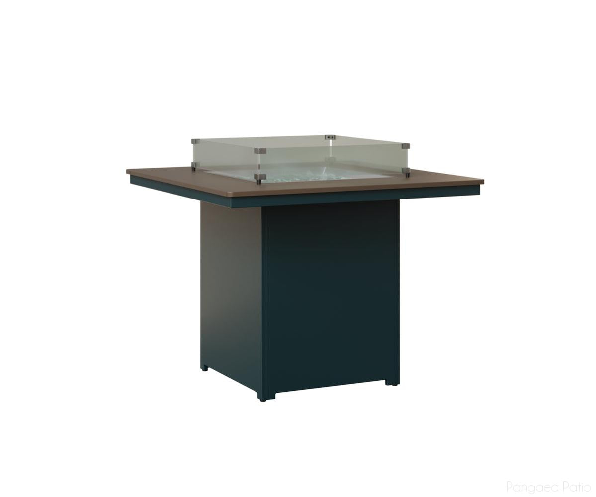 BGNHFT3647CBZBE-Berlin Gardens-Numa Square Fire Table - Hammered Top - Counter Height-Bronze BG-MGP Berry-Pangaea Patio