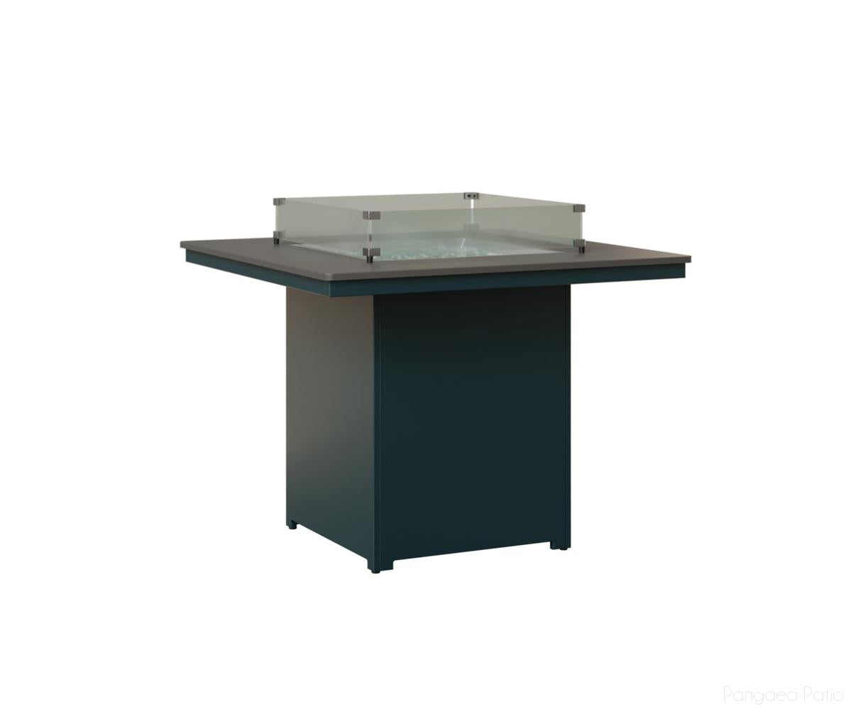 BGNHFT3647CSTBE-Berlin Gardens-Numa Square Fire Table - Hammered Top - Counter Height-Stainless BG-MGP Berry-Pangaea Patio