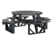 BGPOPT5184B-Berlin Gardens-Octagon Picnic Table-Black BG-Pangaea Patio
