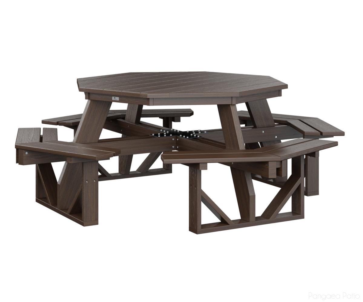 BGPOPT5184BW-Berlin Gardens-Octagon Picnic Table-Brazilian Walnut BG-Pangaea Patio