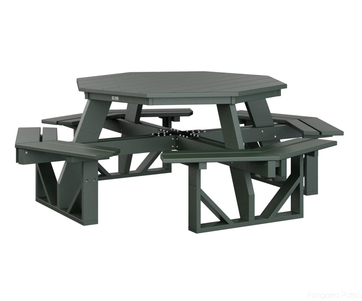 BGPOPT5184G-Berlin Gardens-Octagon Picnic Table-Green BG-Pangaea Patio
