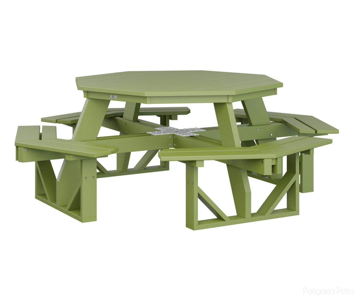 BGPOPT5184KG-Berlin Gardens-Octagon Picnic Table-Kiwi Green BG-Pangaea Patio