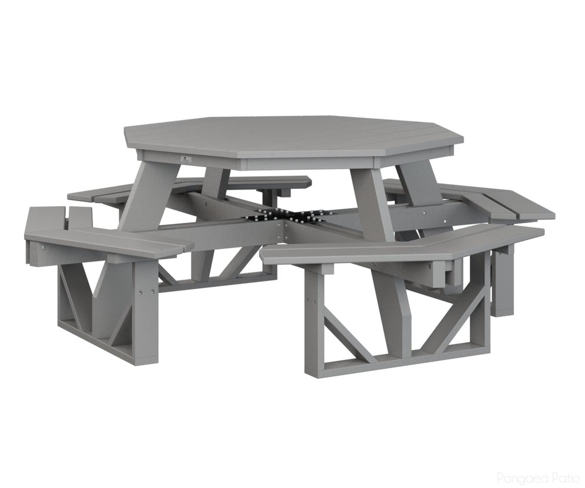 BGPOPT5184LG-Berlin Gardens-Octagon Picnic Table-Light Gray BG-Pangaea Patio