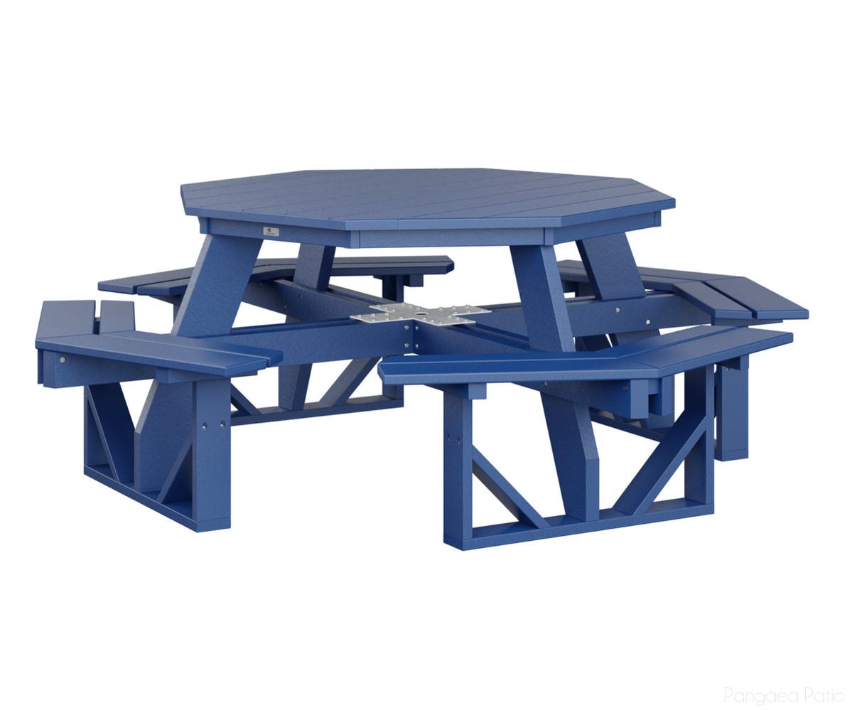 BGPOPT5184PB-Berlin Gardens-Octagon Picnic Table-Pacific Blue BG-Pangaea Patio